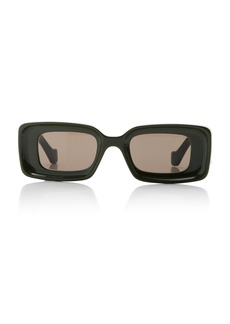 Loewe - Anagram Square-Frame Acetate Sunglasses - Green - OS - Moda Operandi