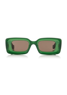 Loewe - Anagram Square-Frame Acetate Sunglasses - Green - OS - Moda Operandi