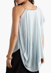 Loewe - Embellished draped chiffon top - Blue - S