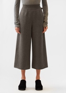 Loewe - Cropped Cashmere Culouttes - Womens - Dark Grey - L