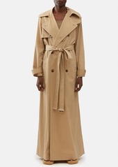 Loewe - Double-breasted Belted Gabardine Trench Coat - Womens - Beige
