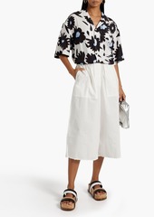 Loewe - Embroidered cotton-poplin culottes - White - S