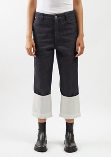 Loewe - Fisherman Cropped Jeans - Womens - Dark Denim - 40 FR