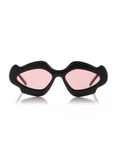Loewe - Flame Paula's Ibiza Round-Frame Sunglasses - Black - OS - Moda Operandi