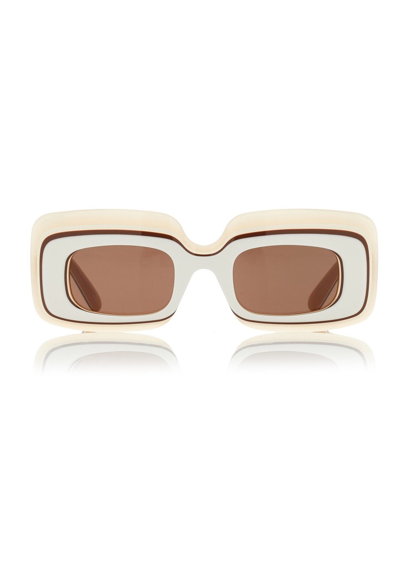 Loewe - Ibiza Acetate Sunglasses - White - OS - Moda Operandi