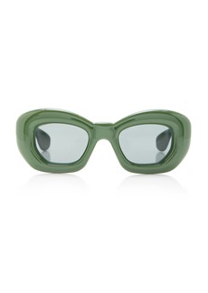 Loewe - Inflated Butterfly-Frame Acetate Sunglasses - Green - OS - Moda Operandi