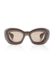 Loewe - Inflated Butterfly-Frame Acetate Sunglasses - Brown - OS - Moda Operandi