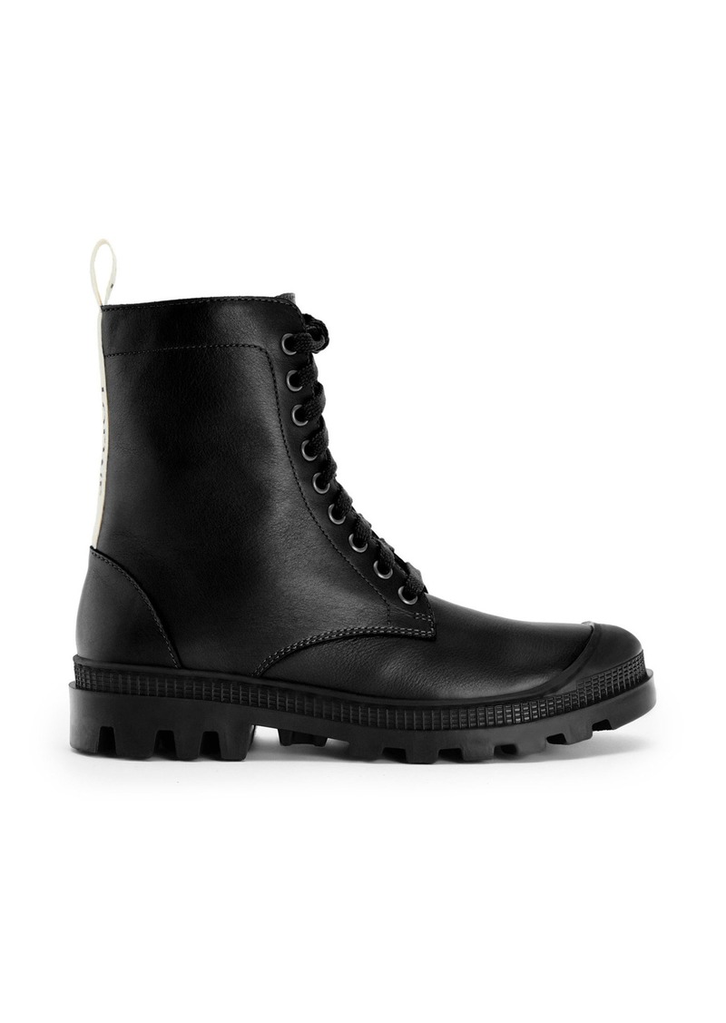 Loewe - Leather Combat Boots - Black - IT 35 - Moda Operandi