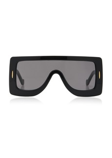 Loewe - Oversized Mask Sunglasses - Black - OS - Moda Operandi