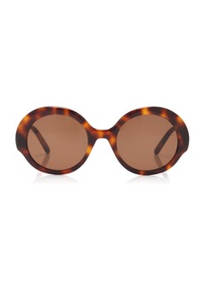 Loewe - Oversized Round-Frame Tortoiseshell-Acetate Sunglasses - Brown - OS - Moda Operandi