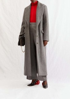 Loewe - Oversized Wool-felt Coat - Womens - Grey