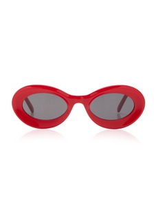 Loewe - Paula's Ibiza Round-Frame Sunglasses - Red - OS - Moda Operandi