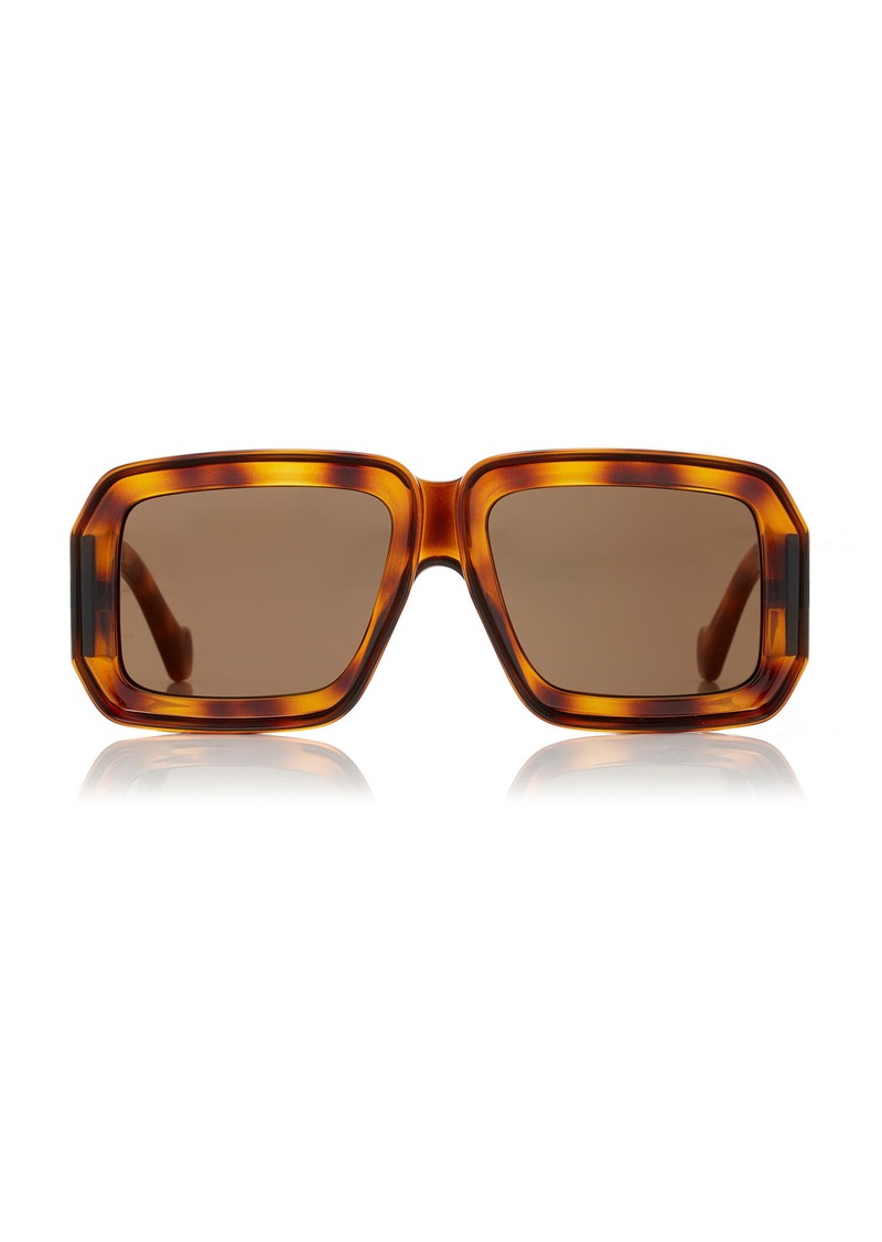 Loewe - Paula's Ibiza Square-Frame Acetate Sunglasses - Brown - OS - Moda Operandi