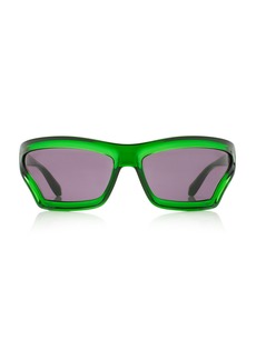 Loewe - Paula's Ibiza Wrap-Frame Acetate Sunglasses - Green - OS - Moda Operandi