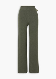 Loewe - Ribbed wool wide-leg pants - Green - L