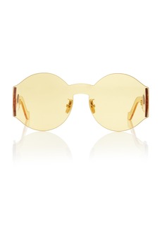 Loewe - Round-Frame Metal Sunglasses - Yellow - OS - Moda Operandi