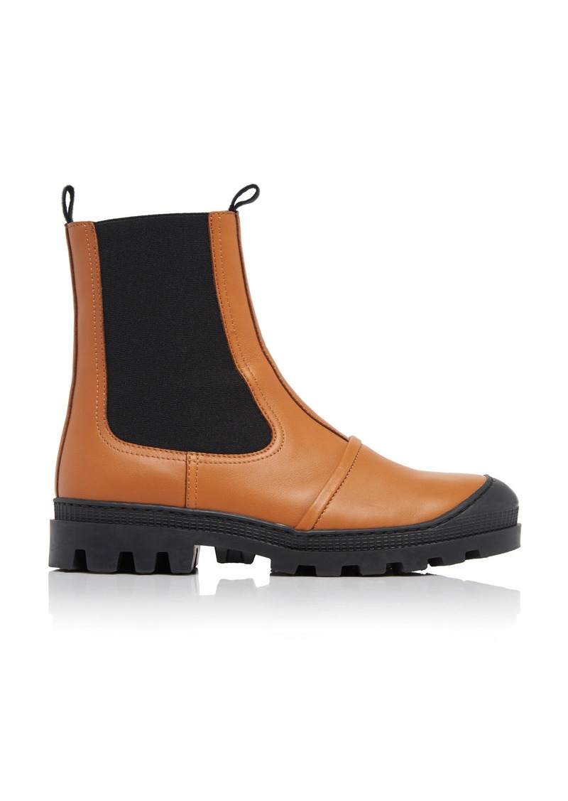 Loewe - Rubber-Paneled Leather Chelsea Boots - Brown - IT 41 - Moda Operandi