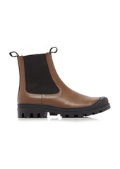 Loewe - Rubber-Paneled Leather Chelsea Boots - Brown - IT 37 - Moda Operandi