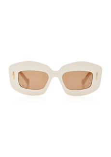 Loewe - Screen Square-Frame Acetate Sunglasses - Ivory - OS - Moda Operandi