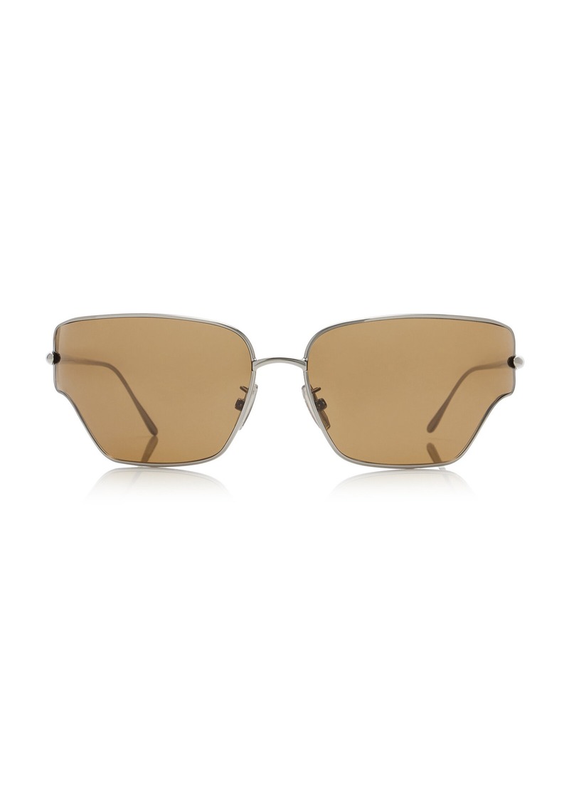 Loewe - Signature Geometrical Metal Sunglasses - Green - OS - Moda Operandi