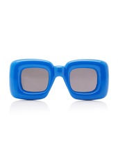 Loewe - Square-Frame Acetate Sunglasses - Blue - OS - Moda Operandi