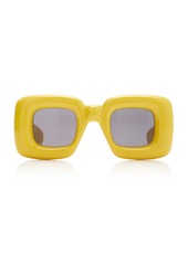 Loewe - Square-Frame Acetate Sunglasses - Blue - OS - Moda Operandi
