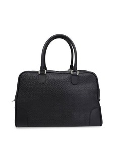 Loewe Amazona 75 Extra Large Bag With Anagrams Prints In Black Leather