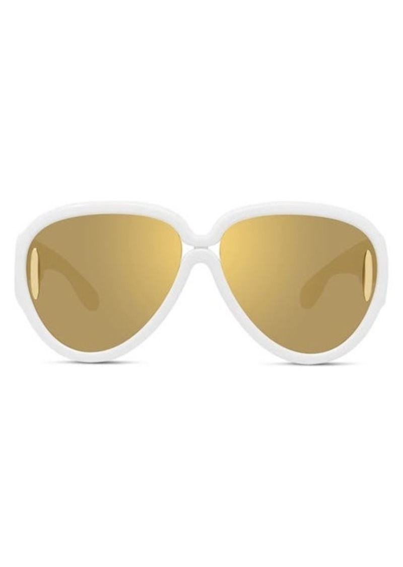 Loewe Anagram 65mm Oversized Pilot Mask Sunglasses