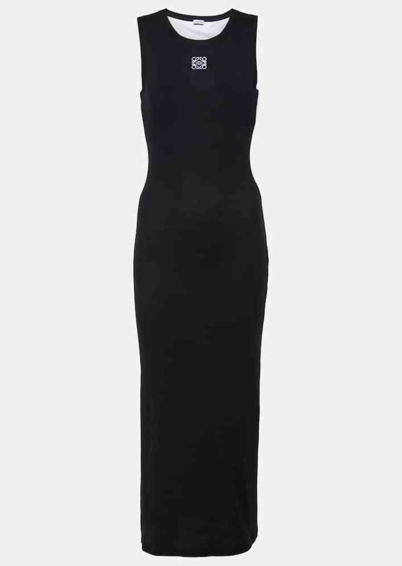 Loewe Anagram cotton jersey maxi dress