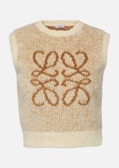 Loewe Anagram cropped cotton-blend vest