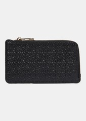 Loewe Anagram-debossed leather coin and card holder