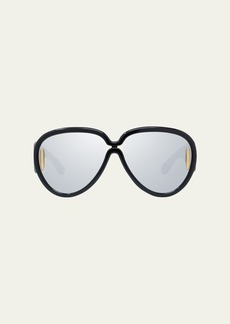 Loewe Anagram Mirrored Acetate Round Sunglasses