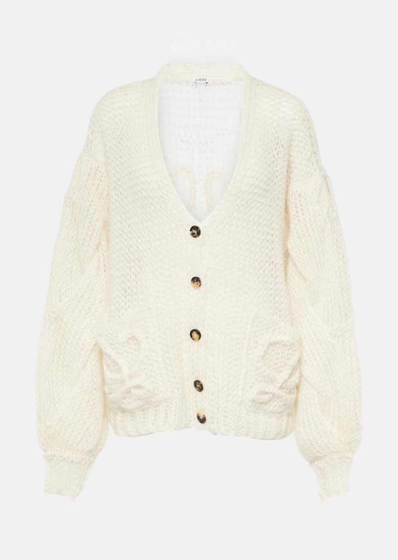 Loewe Anagram mohair-blend cardigan