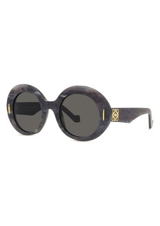 Loewe Anagram Oval Sunglasses, 50mm