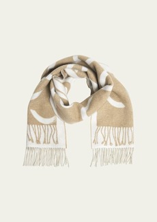 Loewe Anagram Scarf Print Wool & Cashmere Scarf