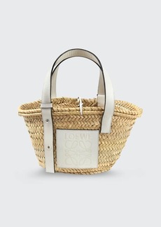 Loewe x Paula’s Ibiza Basket Small Bag in Palm Leaf with Leather Handles