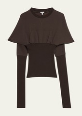 Loewe Batwing Ribbed Wool Cashmere Sweatshirt