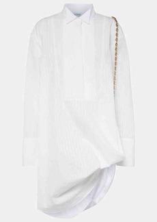 Loewe Chain striped cotton poplin shirt dress