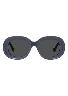 Loewe Chunky Anagram 49mm Oval Sunglasses