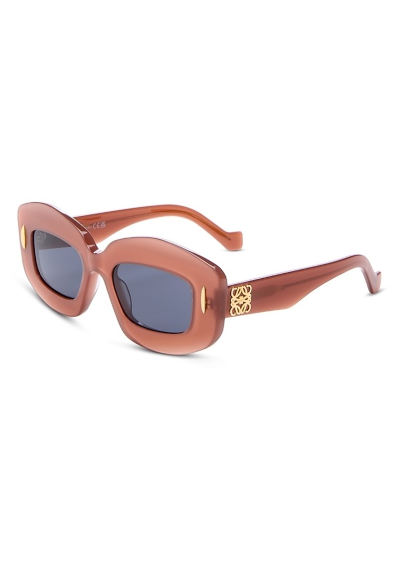 Loewe Chunky Anagram Rectangular Sunglasses, 49mm