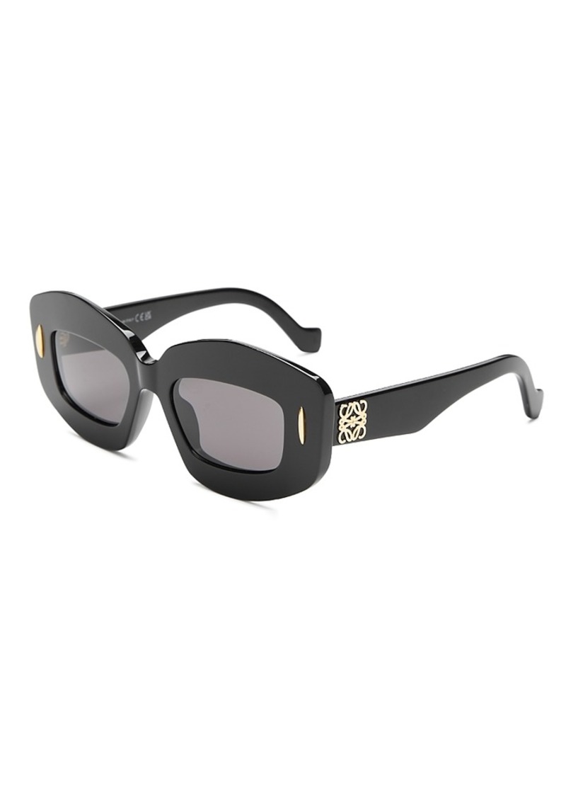 Loewe Chunky Anagram Rectangular Sunglasses, 49mm