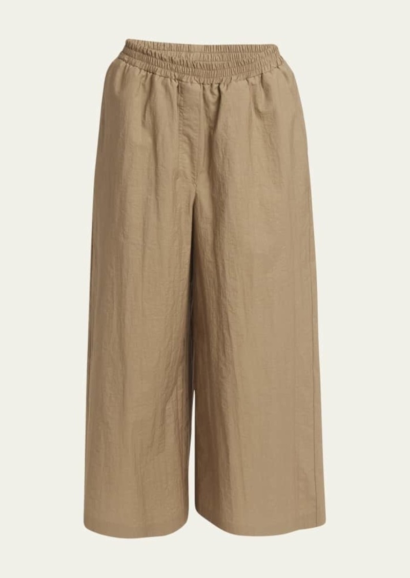 Loewe Cropped Elastic Waist Cotton Trousers