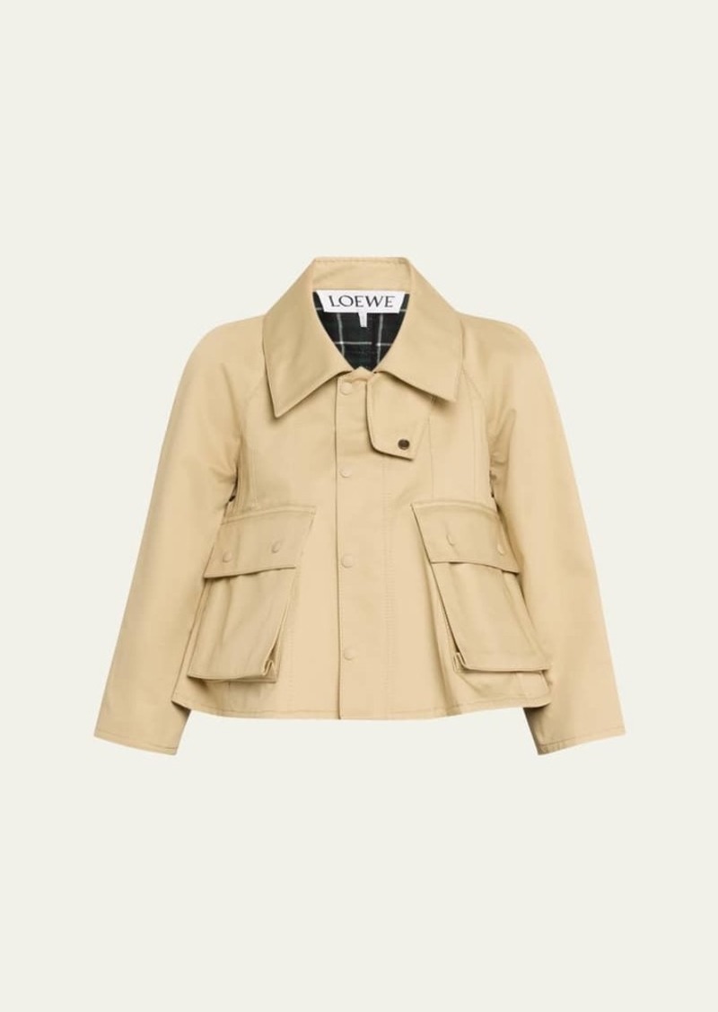 Loewe Cropped Trapeze Trench Jacket