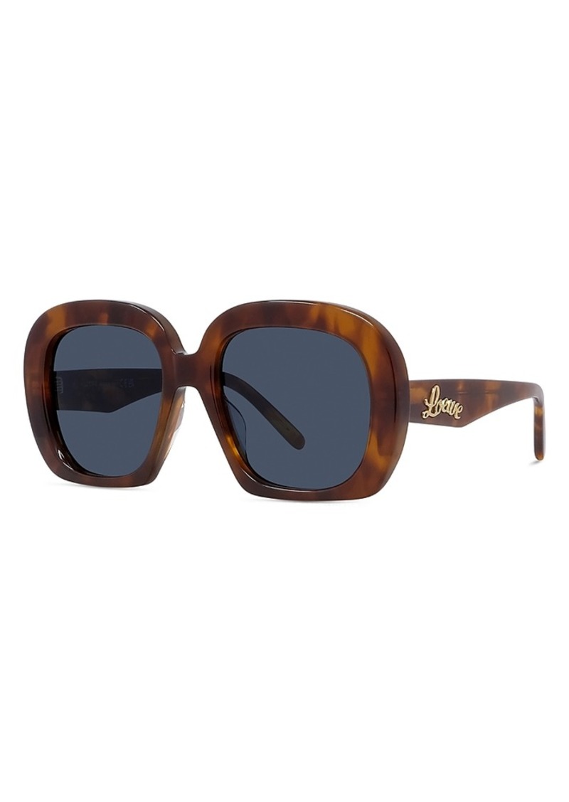 Loewe Curvy Geometric Sunglasses, 53mm