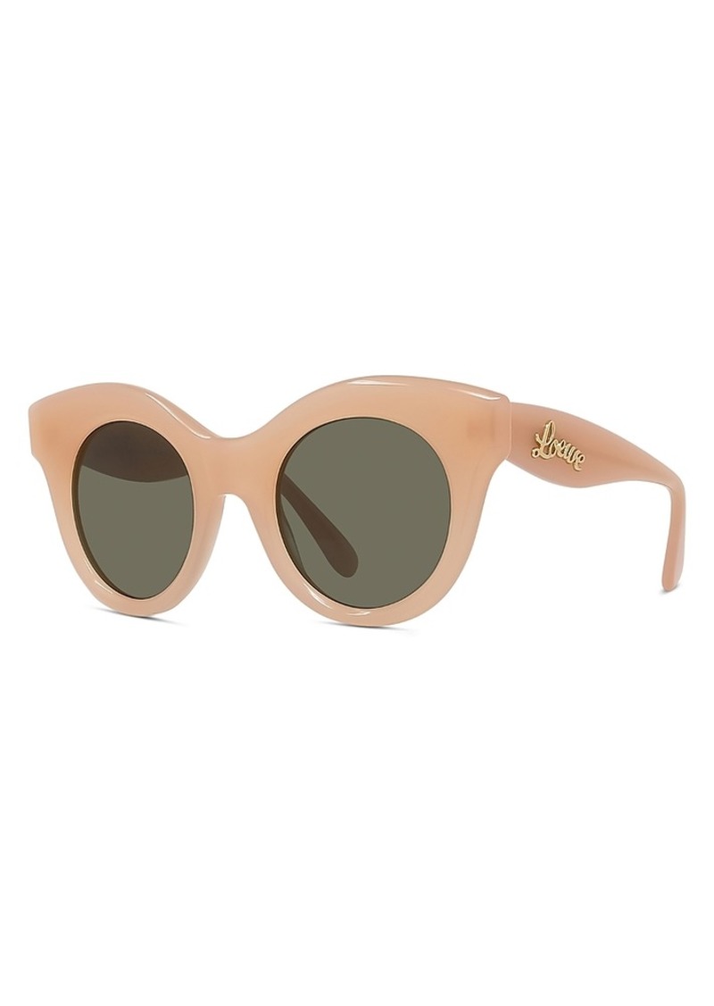 Loewe Curvy Round Sunglasses, 49mm