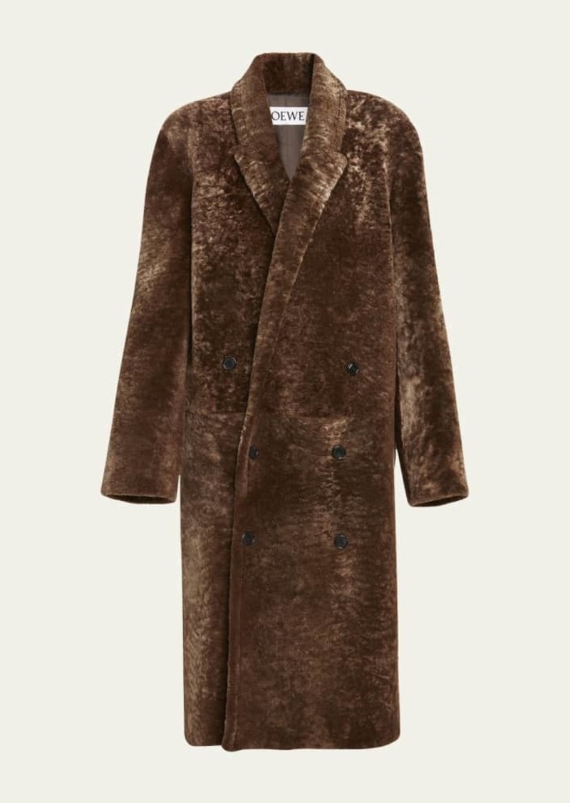 Loewe Double-Breasted Shearling Coat