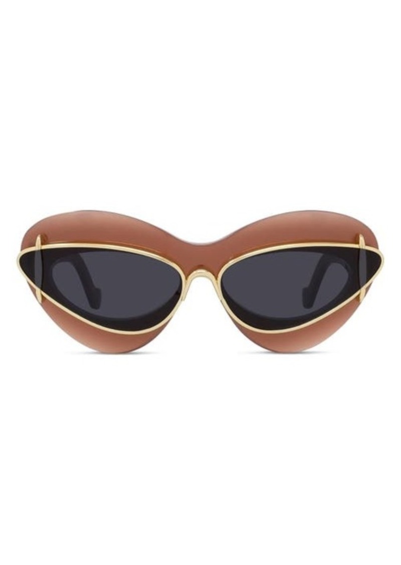 Loewe Double Frame 67mm Oversize Cat Eye Sunglasses