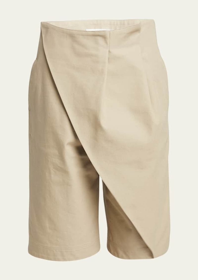 Loewe Draped Pleated Long Shorts