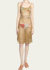 Loewe Fishnet Crochet Tank Coverup Dress