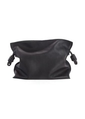 Loewe Flamenco Knot Leather Clutch in Black at Nordstrom